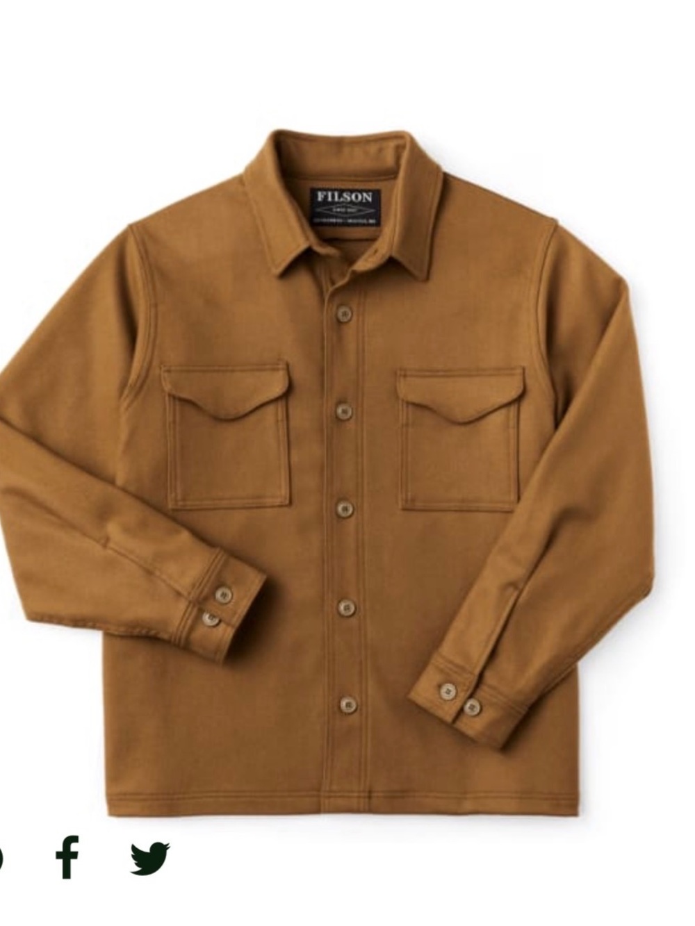 Filson Jac Shirt in Dark Tan